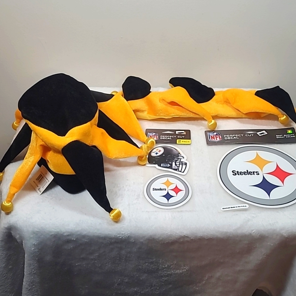 NFL Pittsburgh Steelers Decal and Jack's Hat